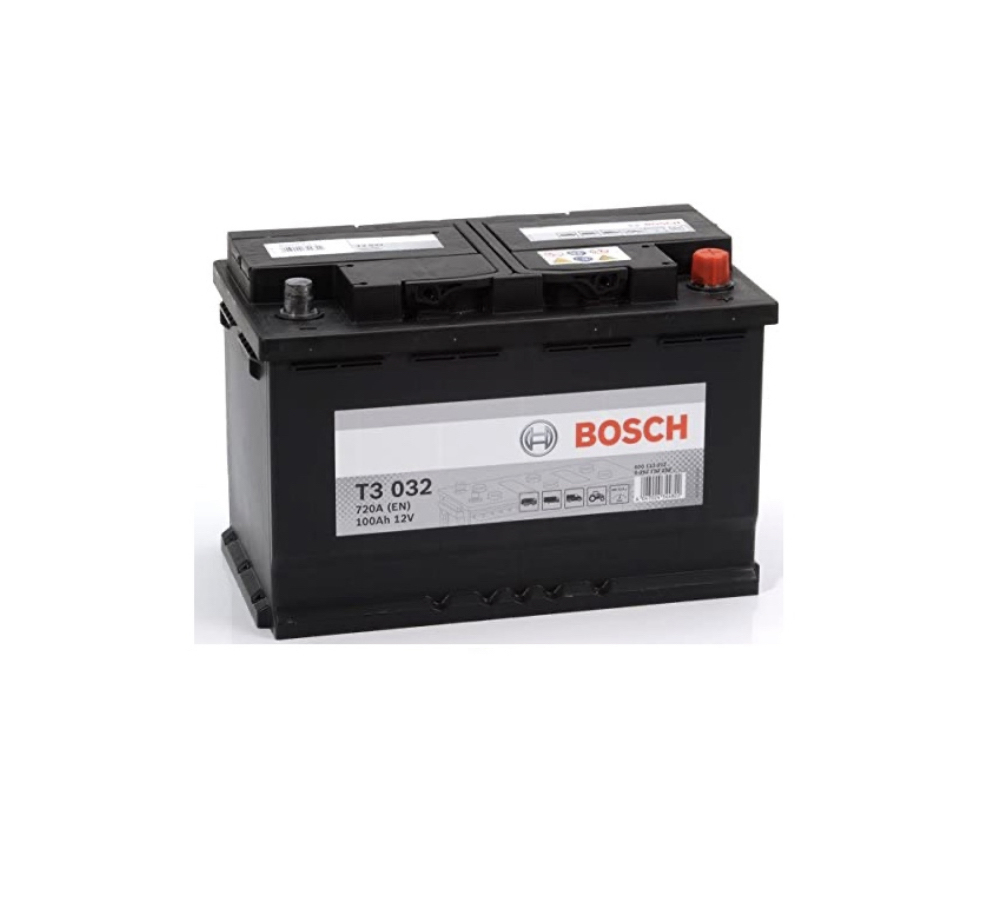 3696.jpg BATTERIA DI AVVIAMENTO BOSCH T3 032 100Ah 720A 12V - LINEA BLACK (DX) = VARTA H9 - immagine 1