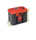 BATTERIA DI AVVIAMENTO OPTIMA 50Ah 815A 12V - RED TOP, AGM, TECNOLOGIA SPIRALCELL RT U 4.2 (SX) - immagine 2