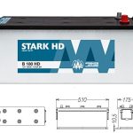 BATTERIA TRATTORE CAMION 120Ah 850A ALTO ADIGE MC12 120 STARK HEAVY DUTY dim.510x175x228